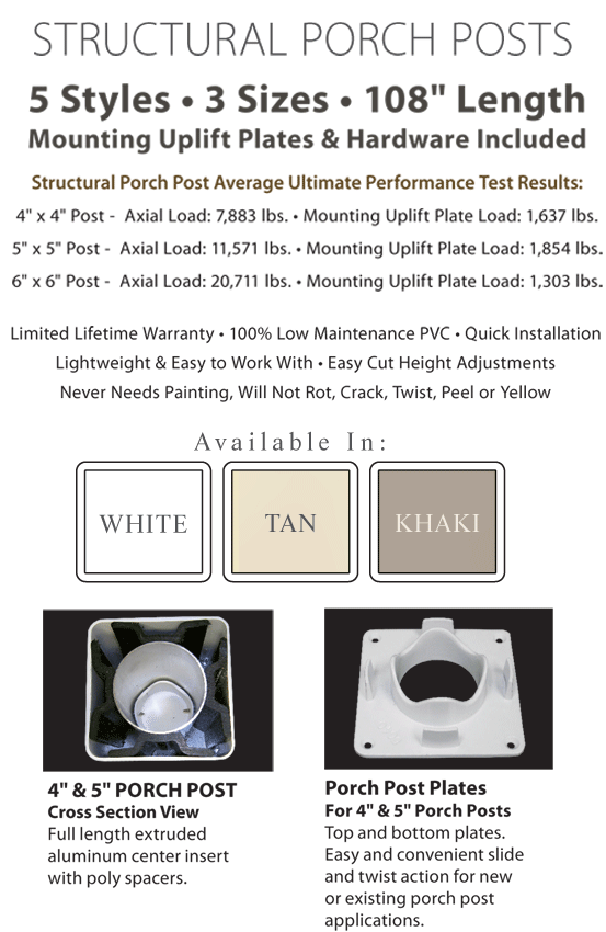 Fairway Vinyl Structural Porch Posts