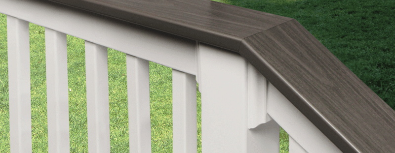 Fairway Vinyl Deck Board Cap Railings w/Square Balusters