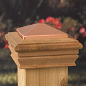 Copper Top Wood Post Cap