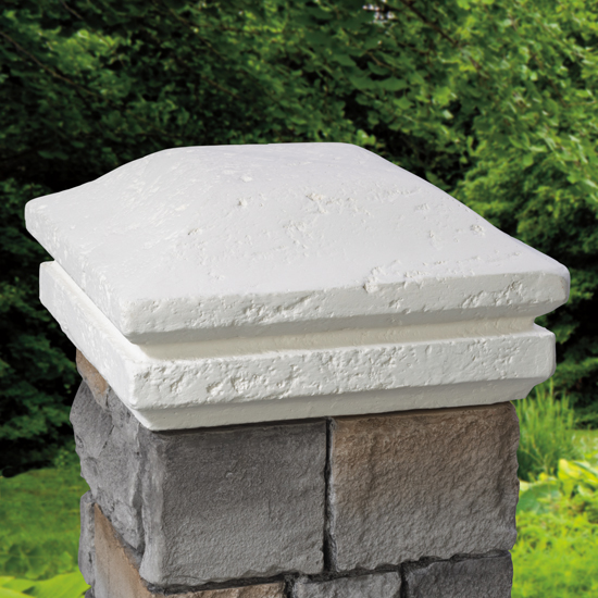 Deckorators Stone Column Sleeve Cap - White Contour