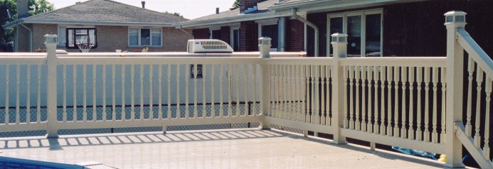 Pool Deck with Vinyl Rails